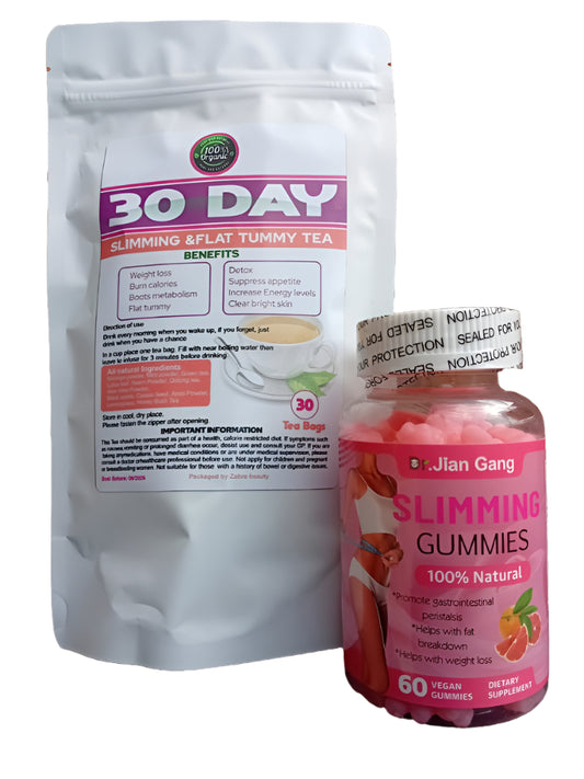 30-Day Slimming Tea & Natural Slimming Gummies Combo Pack